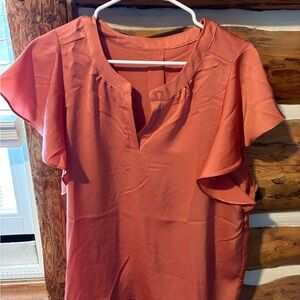 Chic Coral Blouse for Women